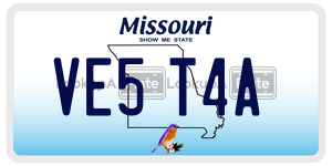 VE5T4A  license plate in MO