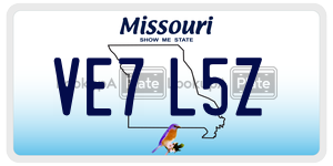 VE7L5Z  license plate in MO