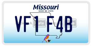 VF1F4B  license plate in MO