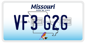 VF3G2G license plate in Missouri