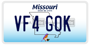 VF4G0K  license plate in MO