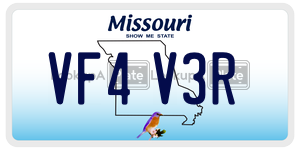 VF4V3R license plate in Missouri