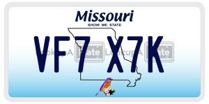 VF7X7K  license plate in MO