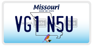 VG1N5U license plate in Missouri