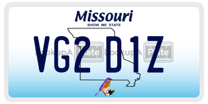 VG2D1Z  license plate in MO