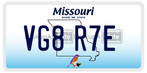 VG8R7E  license plate in MO