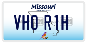 VH0R1H license plate in Missouri