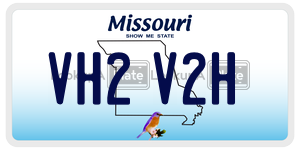 VH2V2H  license plate in MO