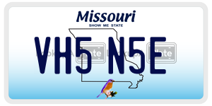 VH5N5E  license plate in MO