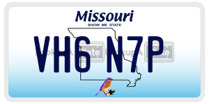 VH6N7P license plate in Missouri