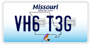 VH6T3G  license plate in MO