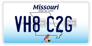 VH8C2G  license plate in MO