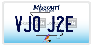 VJ0J2E  license plate in MO