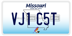 VJ1C5T  license plate in MO