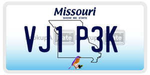 VJ1P3K  license plate in MO