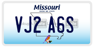 VJ2A6S  license plate in MO