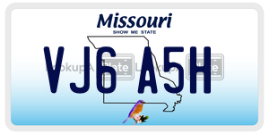 VJ6A5H license plate in Missouri