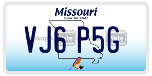 VJ6P5G  license plate in MO
