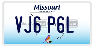 VJ6P6L  license plate in MO