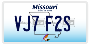 VJ7F2S  license plate in MO