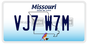 VJ7W7M  license plate in MO