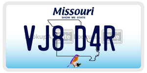 VJ8D4R  license plate in MO