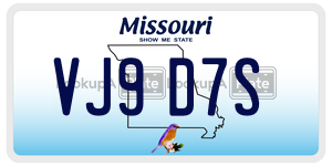 VJ9D7S  license plate in MO