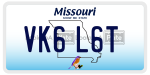 VK6L6T  license plate in MO