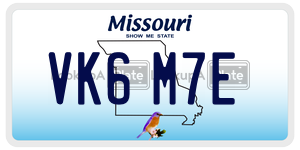 VK6M7E  license plate in MO