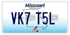 VK7T5L  license plate in MO