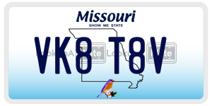VK8T8V  license plate in MO