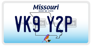VK9Y2P  license plate in MO