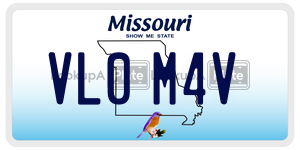 VL0M4V  license plate in MO
