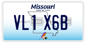 VL1X6B  license plate in MO