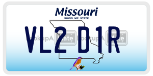 VL2D1R  license plate in MO