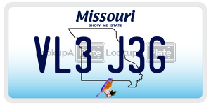 VL3J3G  license plate in MO
