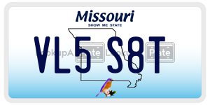 VL5S8T  license plate in MO