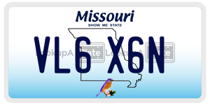 VL6X6N  license plate in MO