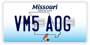 VM5A0G  license plate in MO