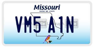 VM5A1N  license plate in MO