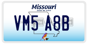 VM5A8B  license plate in MO