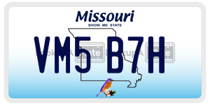 VM5B7H  license plate in MO