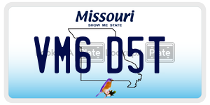 VM6D5T  license plate in MO