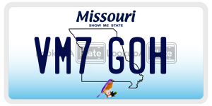 VM7G0H  license plate in MO