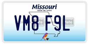 VM8F9L  license plate in MO