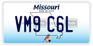 VM9C6L  license plate in MO