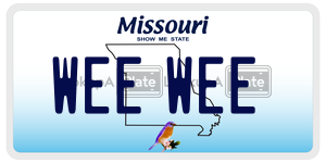 WEEWEE  license plate in MO