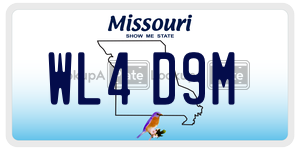 WL4D9M license plate in Missouri