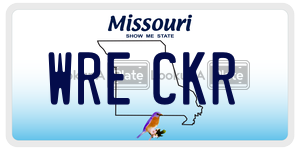 WRECKR  license plate in MO