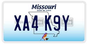 XA4K9Y  license plate in MO